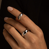 обручальное кольцо из белого золота 921669 фото дворец обручальных колец фото 3