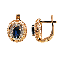 серьги из золота с сапфирами и бриллиантами 912397с фото дворец обручальных колец фото 1