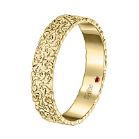 обручальное кольцо из желтого золота с рубином 9311117 фото дворец обручальных колец фото 1