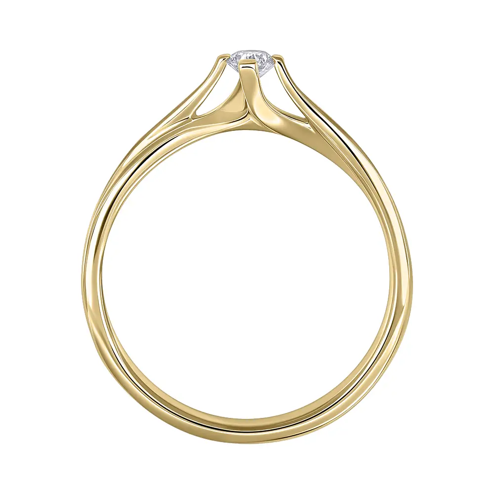 помолвочное кольцо из желтого золота с бриллиантом 931120б фото дворец обручальных колец фото 3