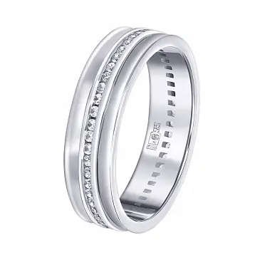 Обручальное кольцо с бриллиантовой дорожкой 9211013Б