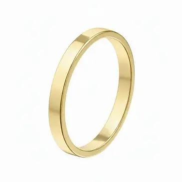 Обручальное кольцо прямое узкое из желтого золота 220-000-306
