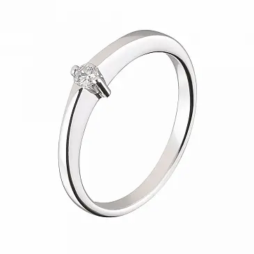 Помолвочное кольцо из белого золота с бриллиантом 921216Б