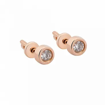 Серьги-пусеты из красного золота 912130Б