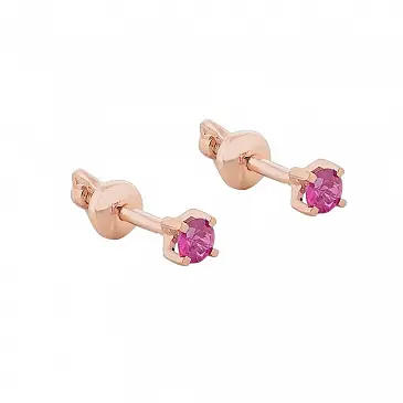 Серьги из красного золота с рубинами 912178Р